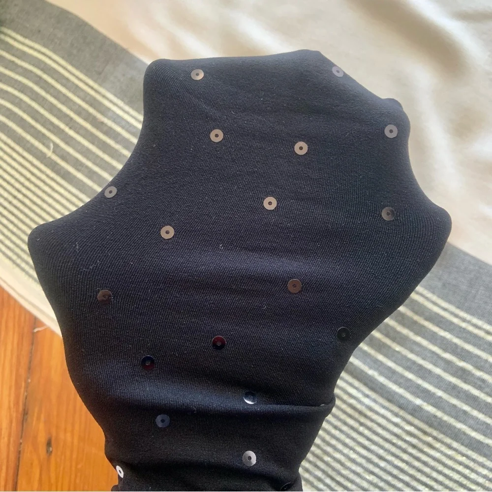 NWOT Sequin Sparkle Opaque Black Tights